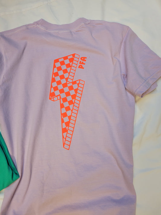 Checkered Lighting Bolt tee
