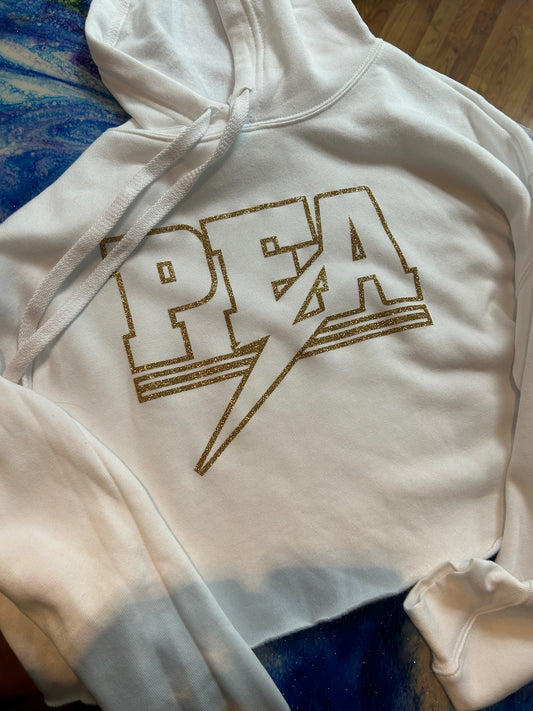 Gold Sparkle Crop Hoodie