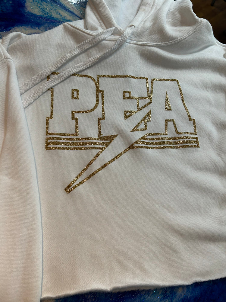 Gold Sparkle Crop Hoodie