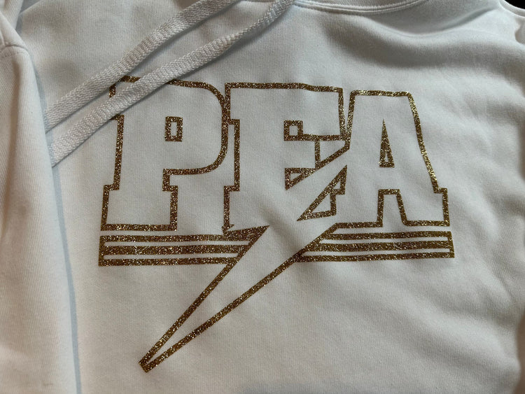 Gold Sparkle Crop Hoodie