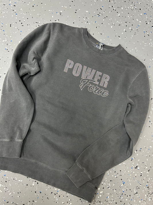 Rhinestone Crew Neck