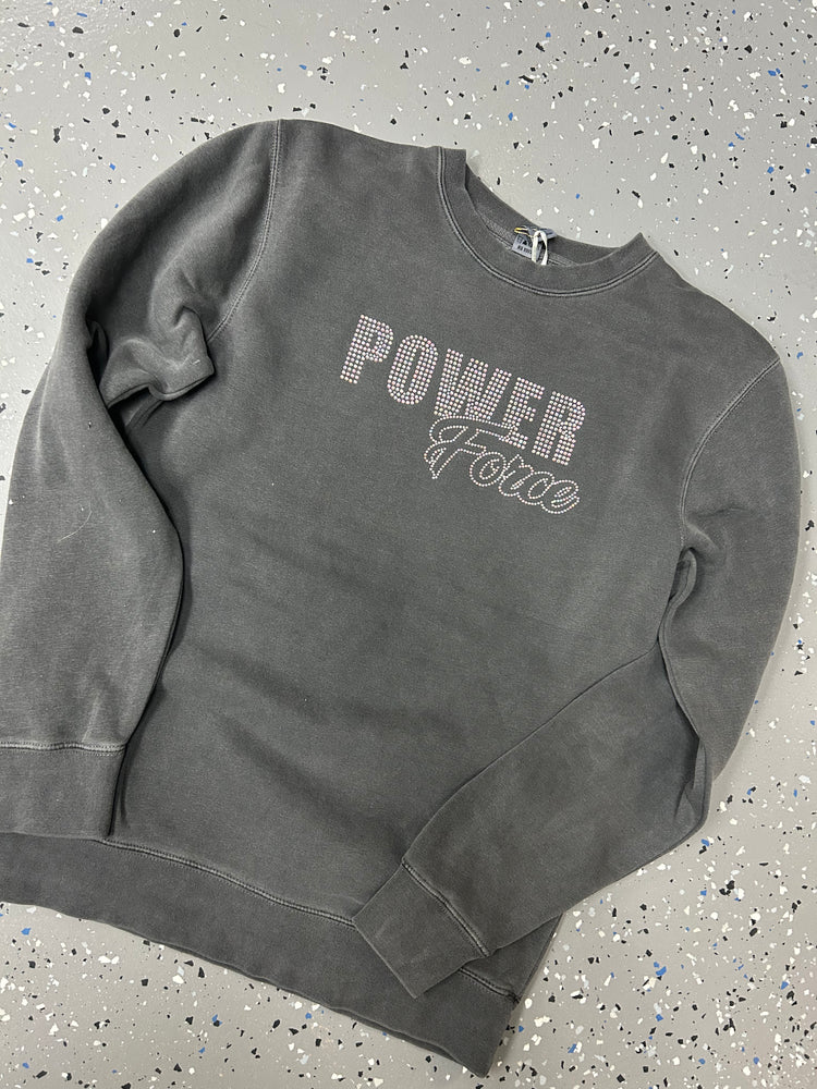 Rhinestone Crew Neck